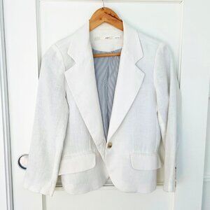 Notch Collar 100% Linen Blazer
